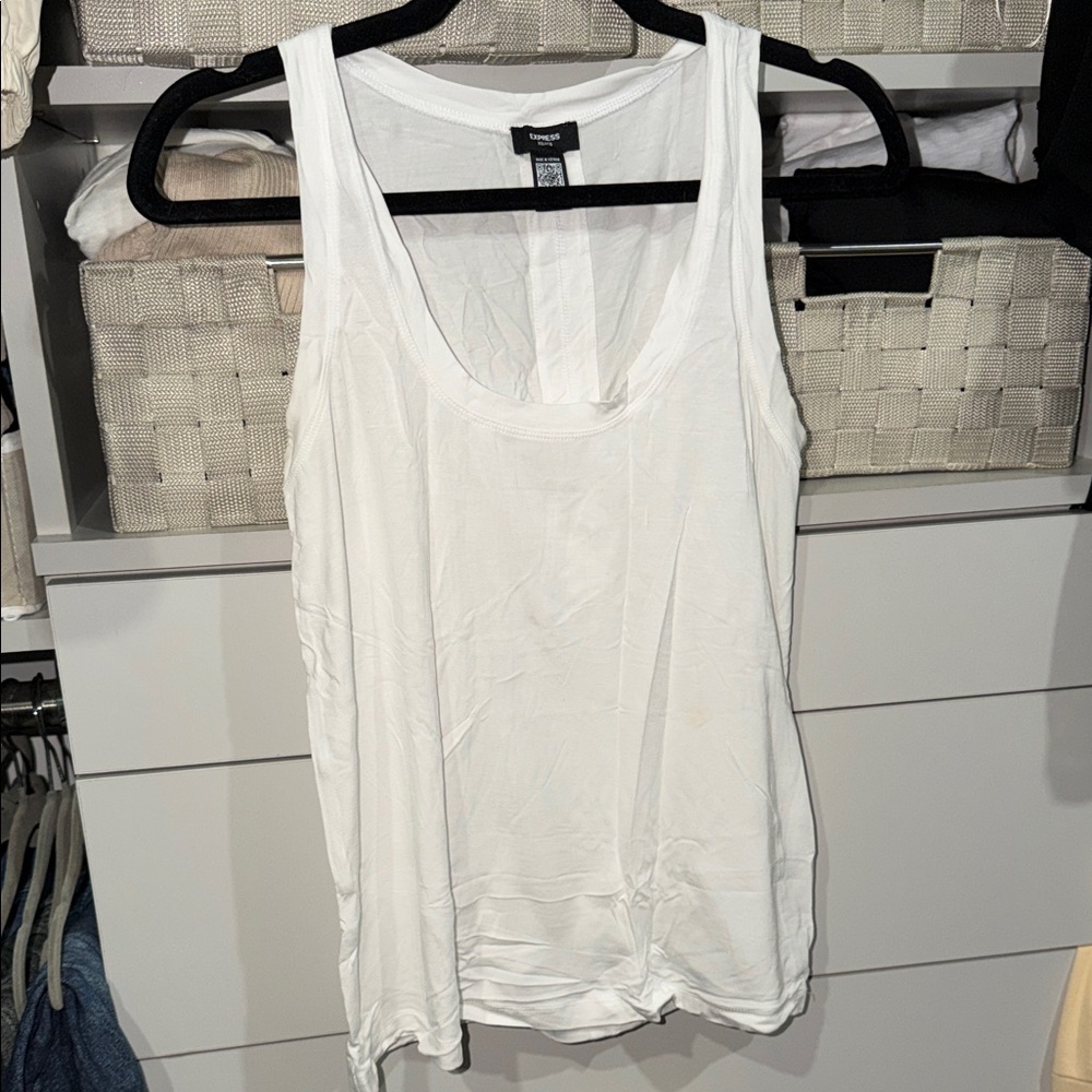 Express Classic White Tank Top